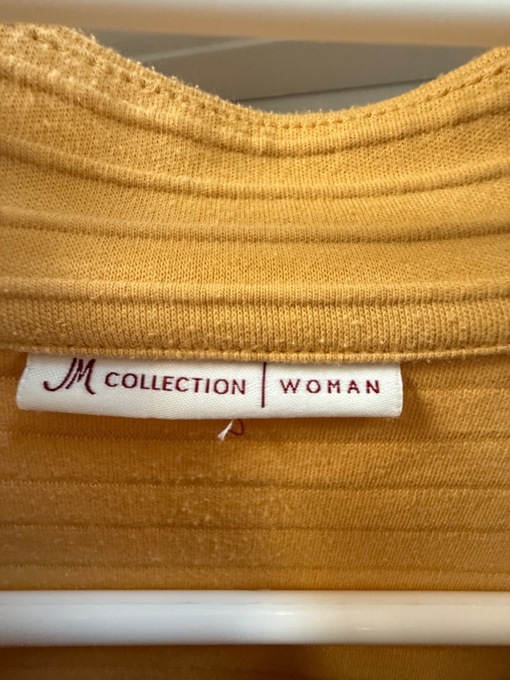 JM Collection Yellow Ribbed Knit Button Front Jacket Approx. L Stretch - Picture 3 of 10